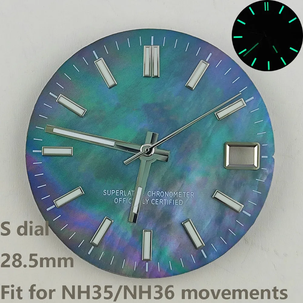 new pattern 28.5mm NH35/NH36 watch dial S dial suitable for NH35/NH36 movements watch accessories repair tool