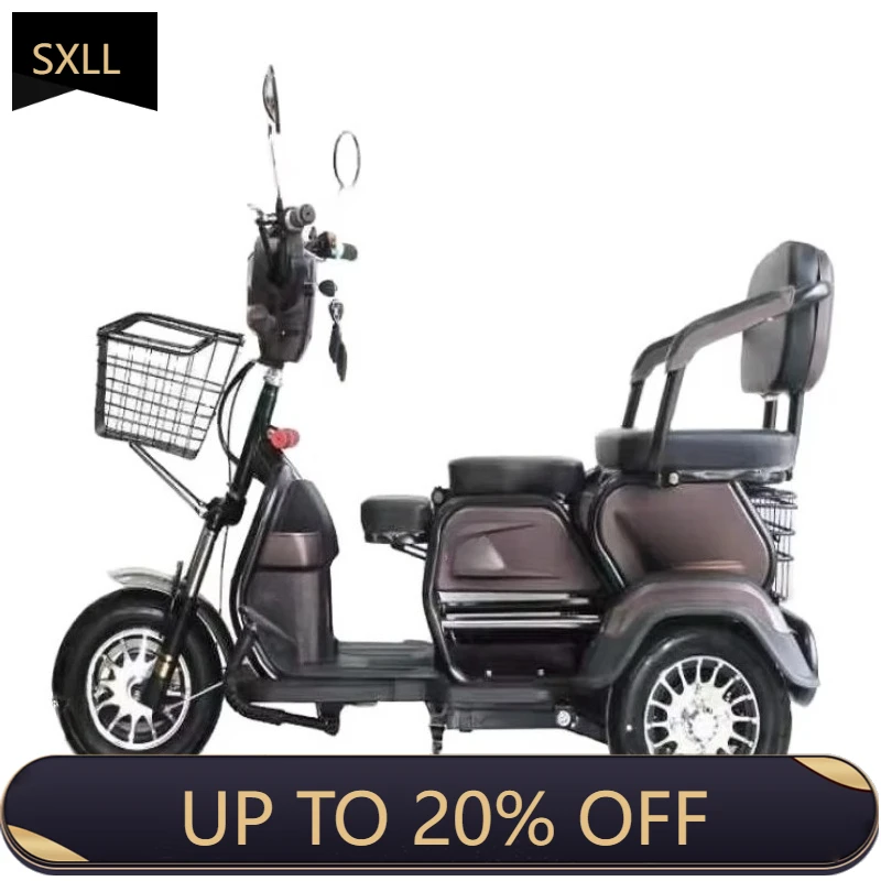 

SXLL 500 Вт электрический трехколесный велосипед для взрослых, прочный трехколесный велосипед для пассажиров и грузов