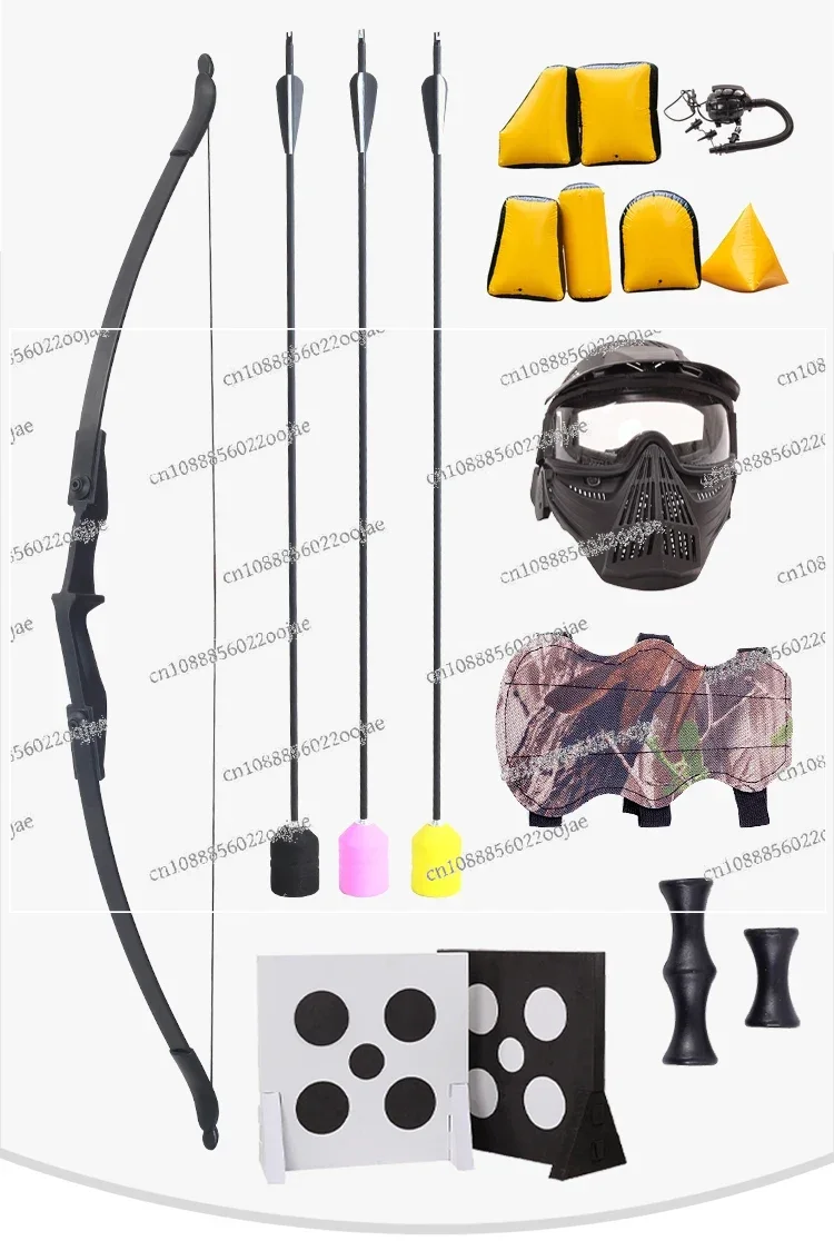 

20 Human Combat Archery Tag Set Outdoor Shooting Range Bow And Arrow Equipment Shooting Games Right Left Hand Recurve Bow