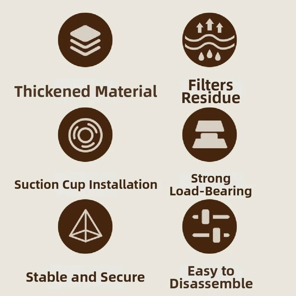 

2Pcs Suction Cup Sink Strainer Basket Detachable Punch-free Fruit Washing Filter Rack Multifunctional Creative