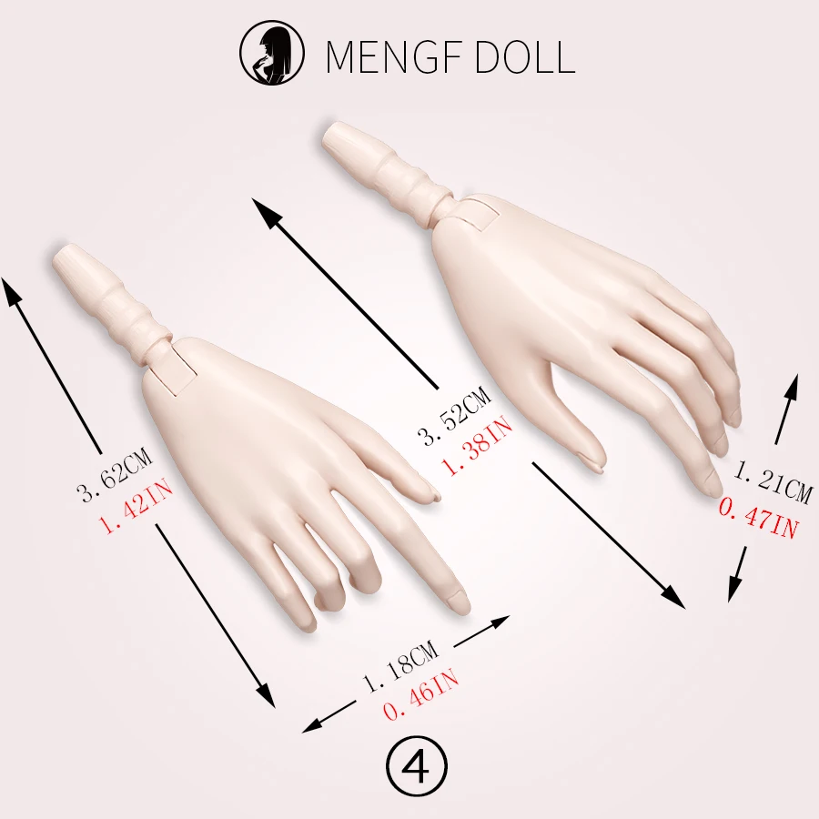 1/6 Puppe Hände Füße Super Weiß Beige Braun Puppe Zubehör 4 Geste Puppe Hände Dekore Für Weibliche Puppen – Detail 2