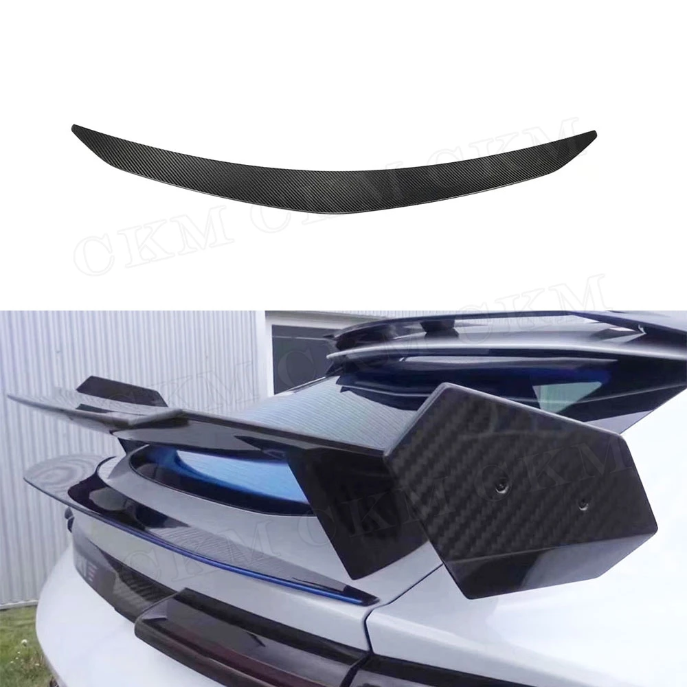 

Dry Carbon Fiber/FRP Unpainted Black Material Car Accessories Rear Trunk Lip Spoiler Case For Lamborghini Urus