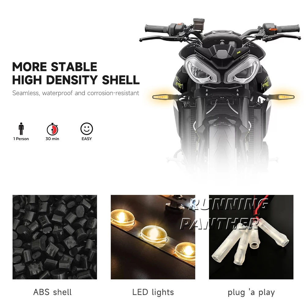 

New motorcycle parts LED indicator light, fluid turn signal light FOR Tiger 765 Tiger 900 Series and other vehicle models ﻿