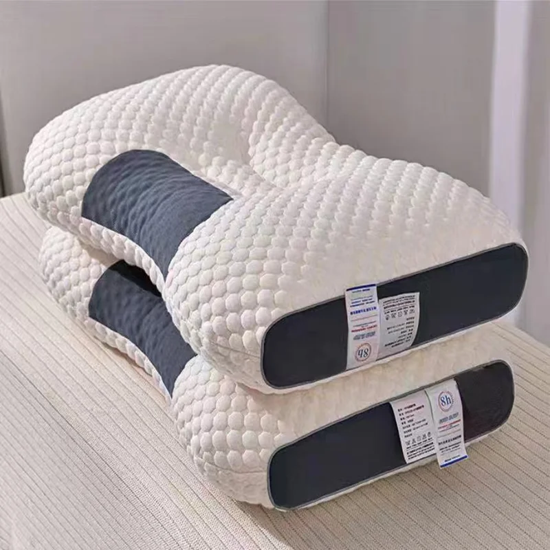 2pc-SPA Massage Pillow Insert Honeycomb Breathable Knitted Cotton Pillow Core Ergonomic Bed Pillow for Sleep Comfort & Support