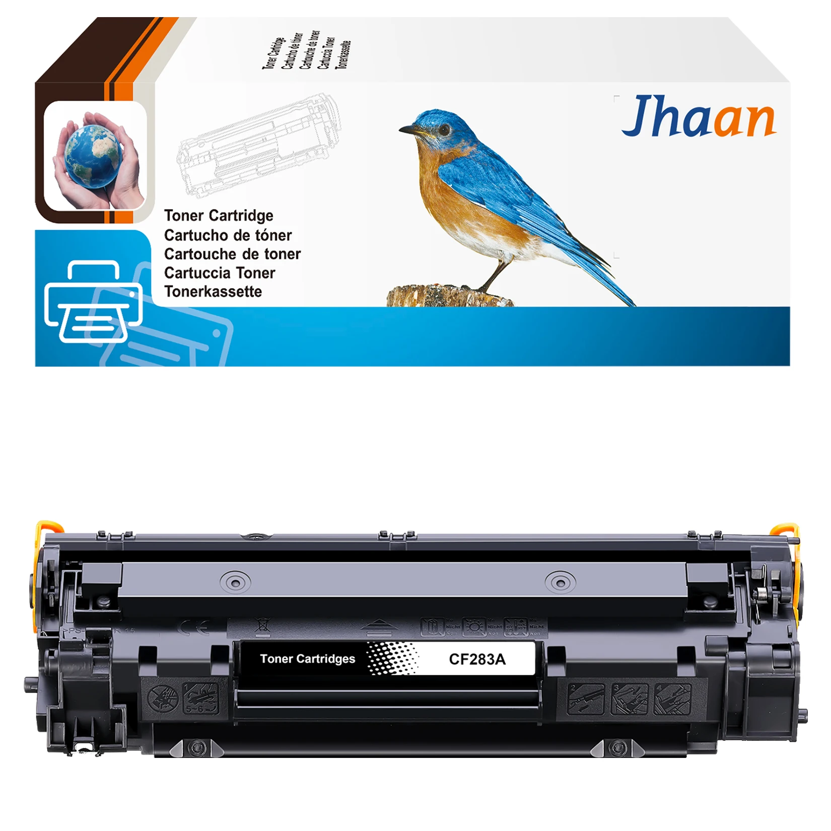 Jhaan 83A 83X Tonerkartuschen Kompatibel mit HP 83A CF283A 83X CF283X für Laserjet Pro M201dw M201n MFP M125nw M125a M127fw – Detail 1