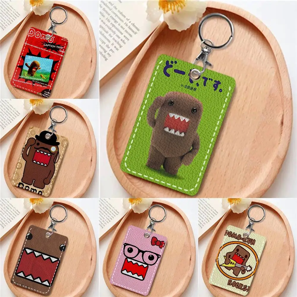 

Симпатичный держатель для карт Domo-Kun, подходит для кредитных карт, проездных билетов, из мягкой кожи.