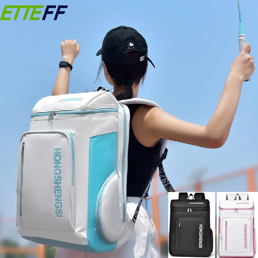 1PCS Tennis Bag Holds 2 Rackets, Professional Tennis Bags for Women, Tennis Backpack with Ventilated Shoe Compartment