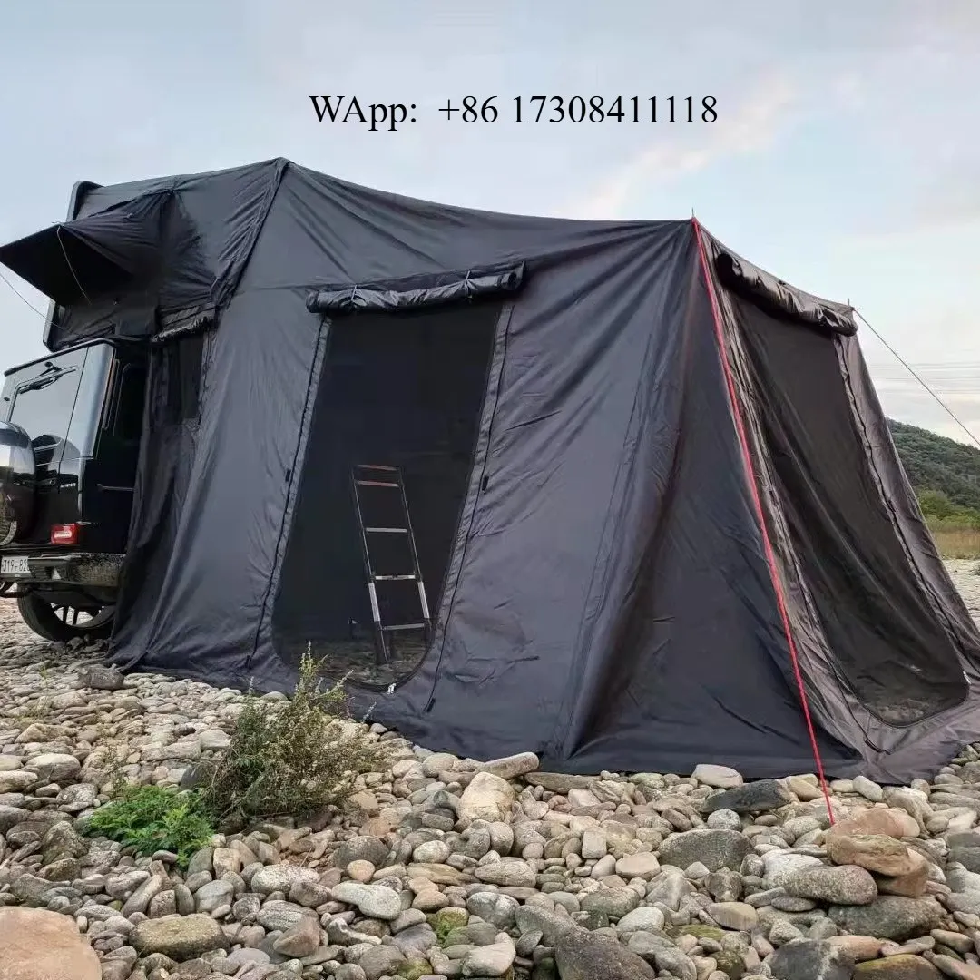 Waterproof Sunshade Folding Roof Top Pop-up Car Camping Outdoor Tent with Awning