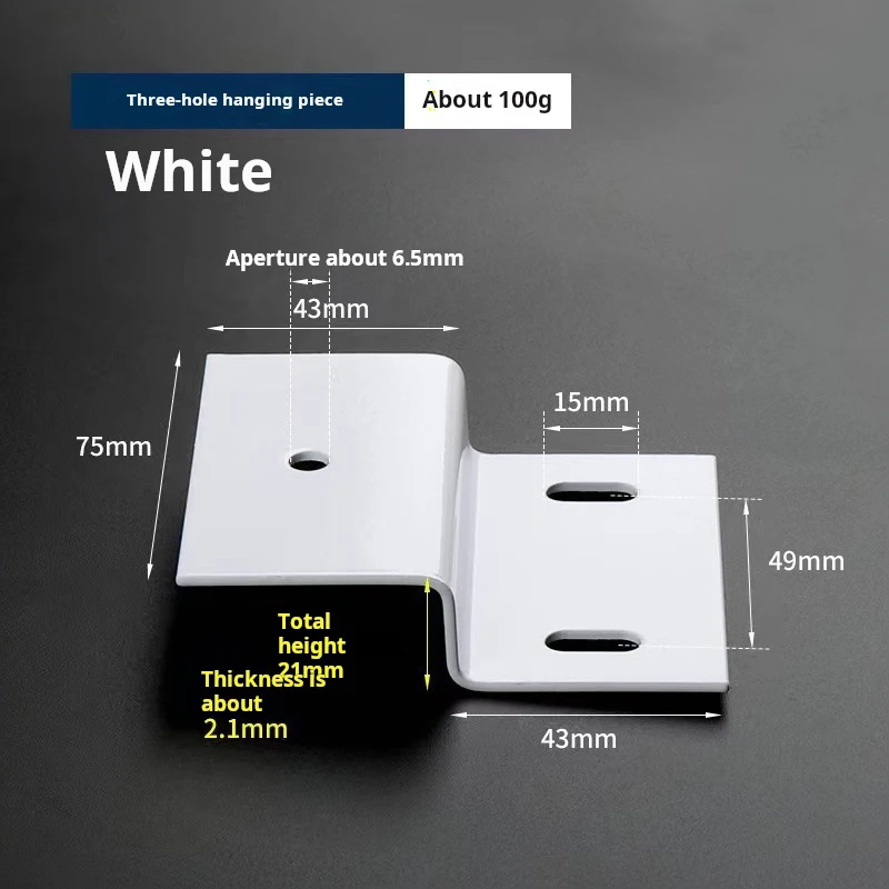 

White Painted Heavy Duty Adjustable Hanger Bracket For Bathroom Cabinet Suspension Installation Hardware​