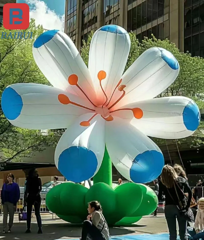 Modèle de fleur gonflable d'ange, extérieur, printemps et été, décoration de fleur, spot scénique, mélangeur de camping, activités, accessoires d'exposition