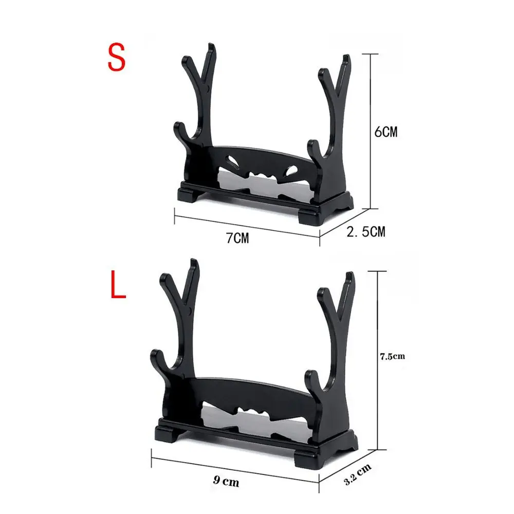 10Pcs High-quality Plastic Samurai Sword Stand Black Japanese Display Rack Tanto Rack Flute