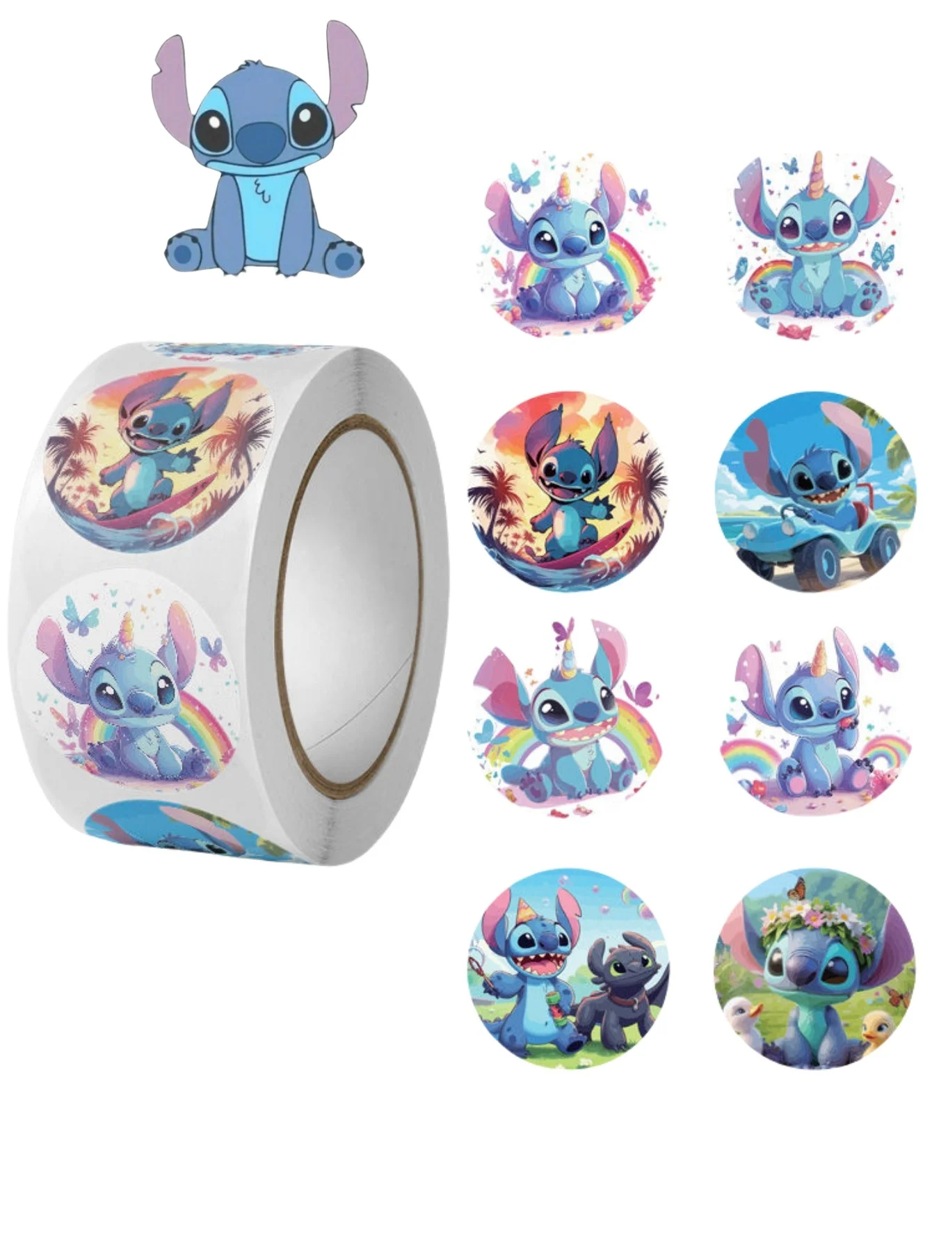 500 pçs kawaii ponto diy adesivos anime selo etiqueta decorativa dos desenhos animados 14 + festa doces adesivos rolos adesivos presentes de aniversário