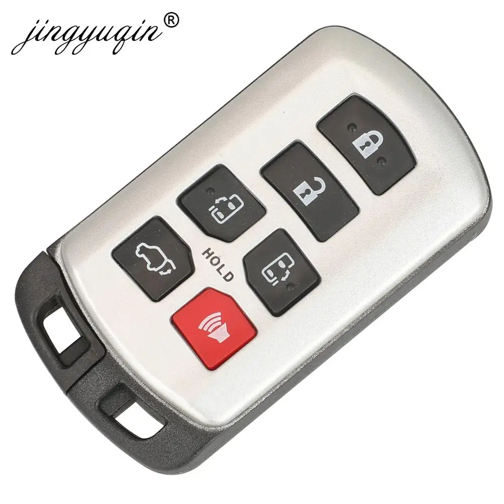 Jingyuqin 6ปุ่มสมาร์ทรีโมทรถ Key Case สำหรับ Toyota Sienna 2011 2012 2013 2014 2015 2016 2017 2018 2019 2020