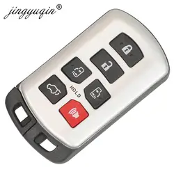 jingyuqin 6 Button Smart Remote Car Key Shell Case Housing For Toyota Sienna 2011 2012 2013 2014 2015 2016 2017 2018 2019 2020