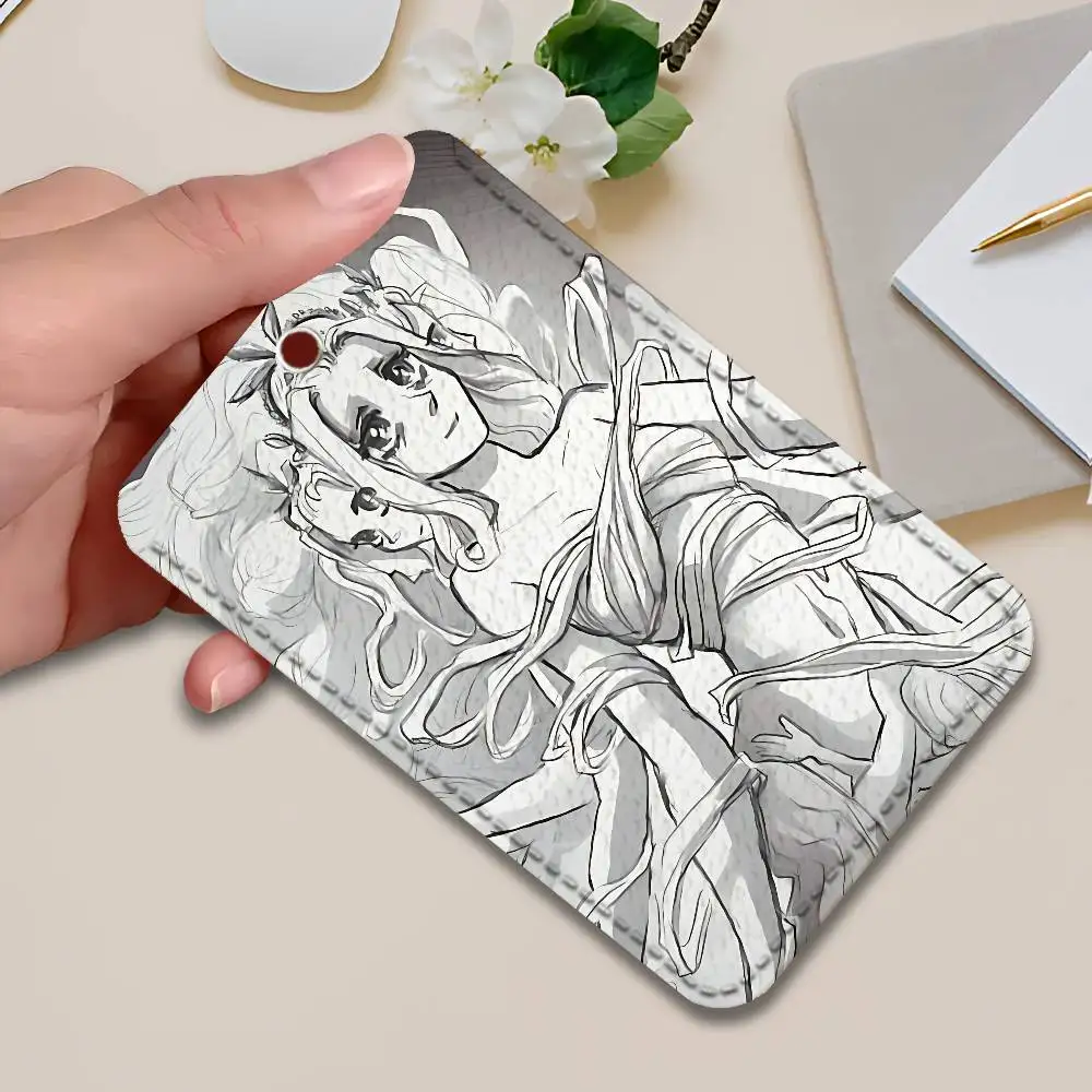Game S-Slay The P-Princess Key Tag Ring Leather Card Holder Key Ring Rectangle Access Card Holder