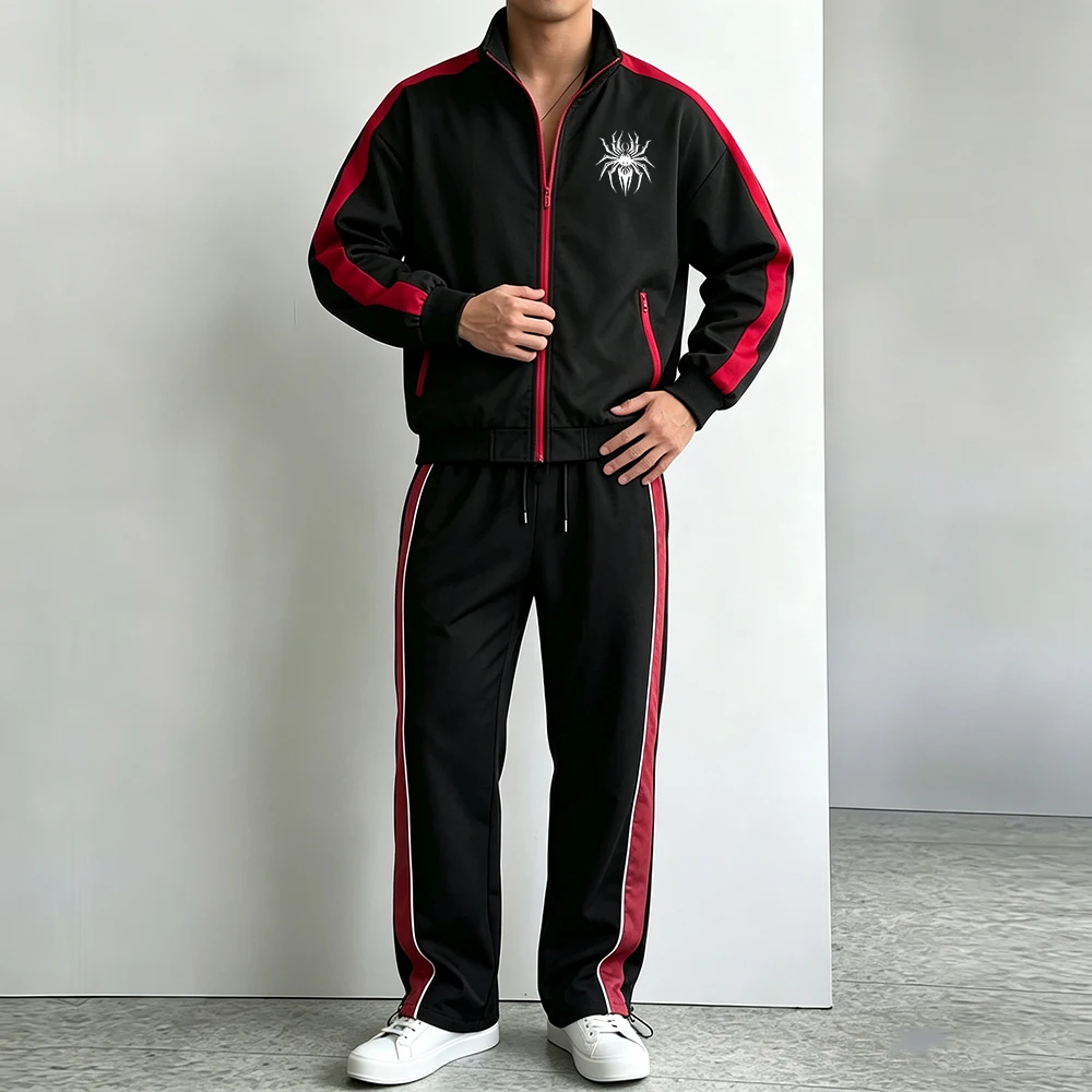 Heren sportpak met zijstrepen, - Streetwear Zipper recensie en prijs