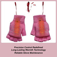Heated Gloves For Women Fingerless USB Heated Riding Gloves Hand Warmers Fashion Accessories For Riding Ski Fishing Backpacking