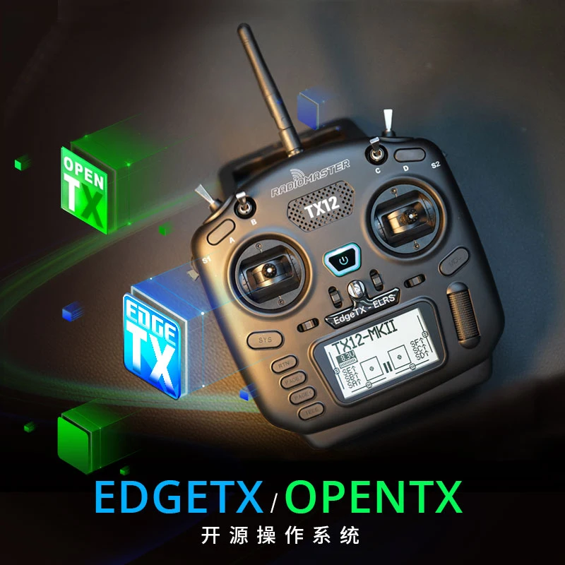 Radiomaster TX12 MARK II OpenTX Radio - CC2500 Multi-Protocol & ELRS 915MHz Compatible, Beginner Friendly FPV Controller