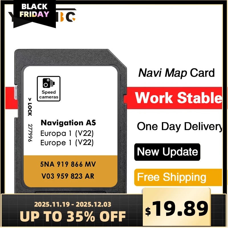 

5NA919866MV Speicherkarte SD Card Europa V22 Navigations system 2025 Update Navi New for VW Discover Media System AS