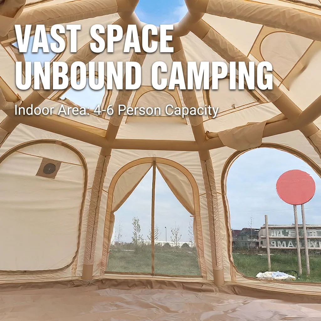 Large Space Spherical Inflatable Tent Luxury Glamping Pod Waterproof Windproof Outdoor Camping Tent For Backyard Hotel