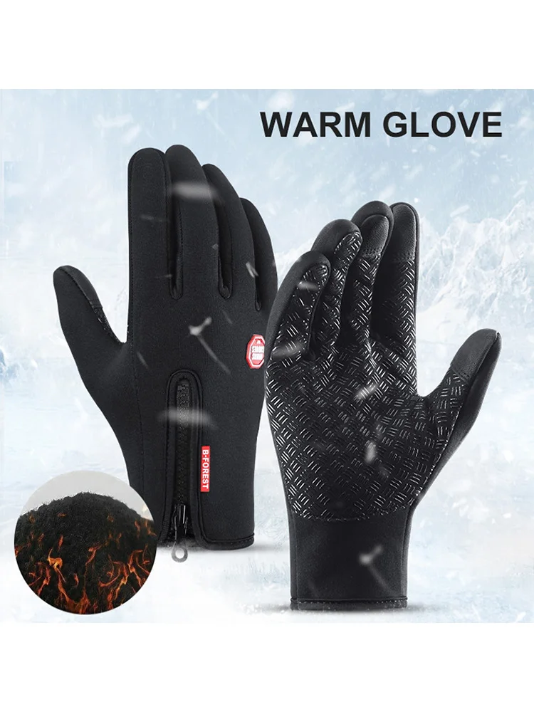 AliExpress RooRuns Men One Pair Windproof Gloves For Winter Cycling,Warm Touch Screen,Water Riding Equipment,Outdoor