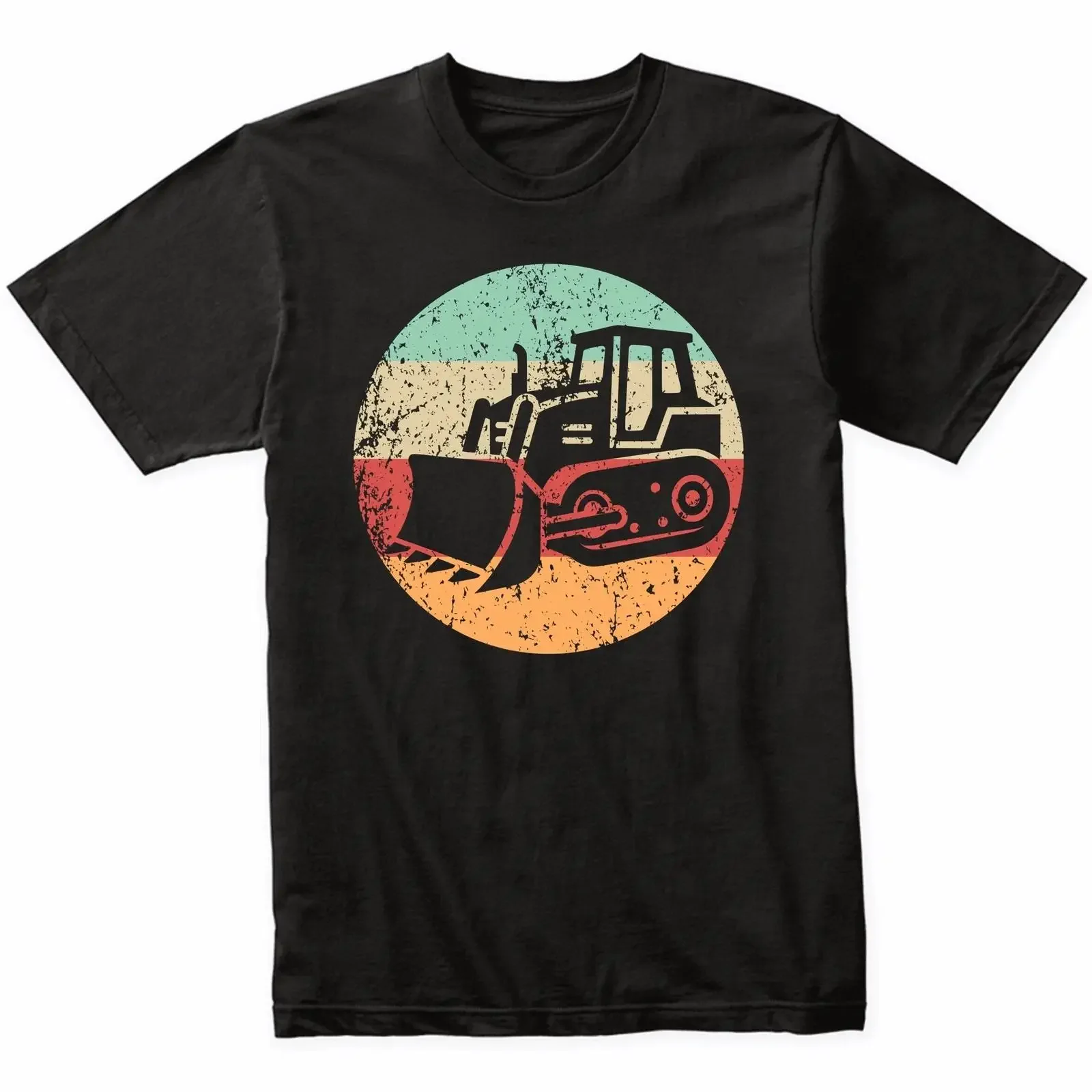 Retro Bulldozer Vintage Style Heavy Machinery Construction T Shirt Colors Image 1 of 3 vintage Washed Soft graphic Comfortable