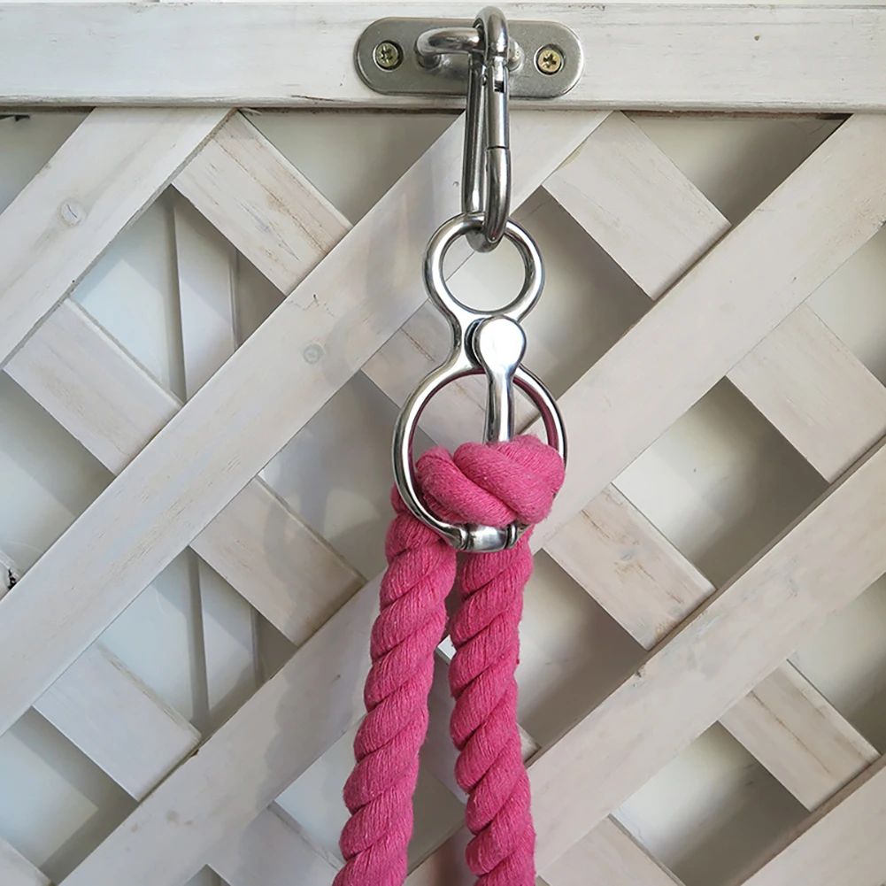 Anillo de amarre de cuerda de caballo de 3 piezas, Material de acero inoxidable, liberación lenta, accesorios seguros para caballo, 115X65mm, venta