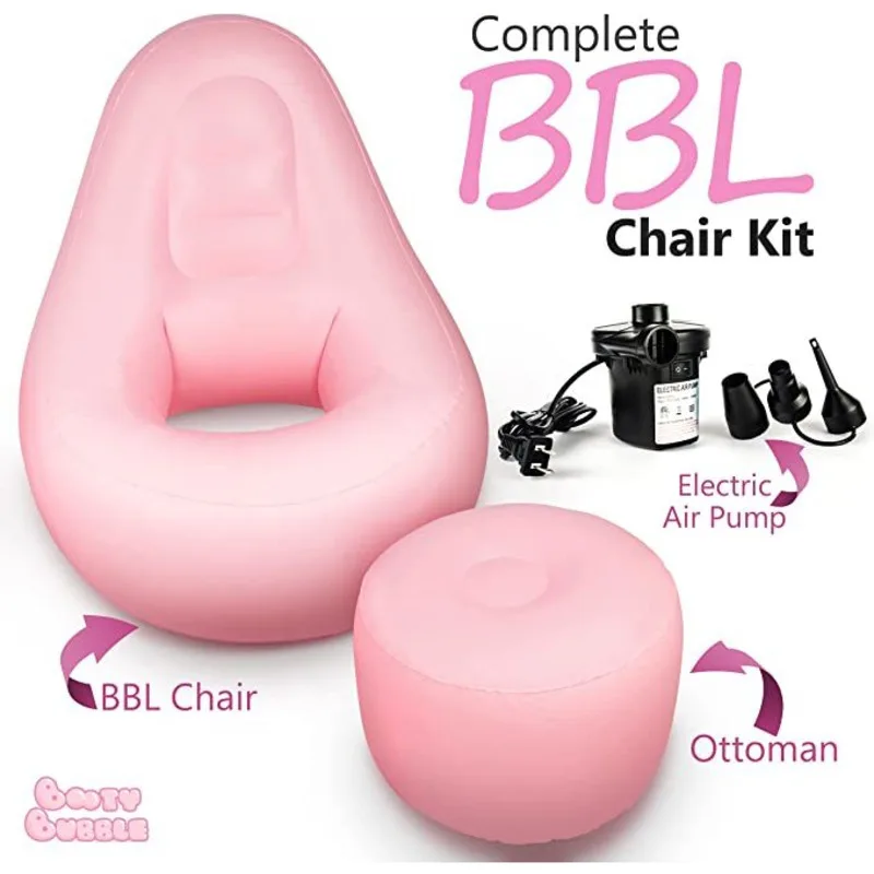 BBL-espreguiçadeira inflável, otomano rosa, cirurgia rápida Lipo, Butt Lift, recuperação sentado, gravidez suave recuperação de bumbum