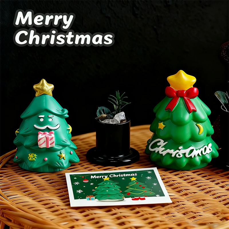 Stoples Penyimpanan Batu Beraroma Pohon Natal untuk Aromaterapi Minyak Esensial di Rumah, Dekorasi Meja Kreatif untuk Suasana Ruangan