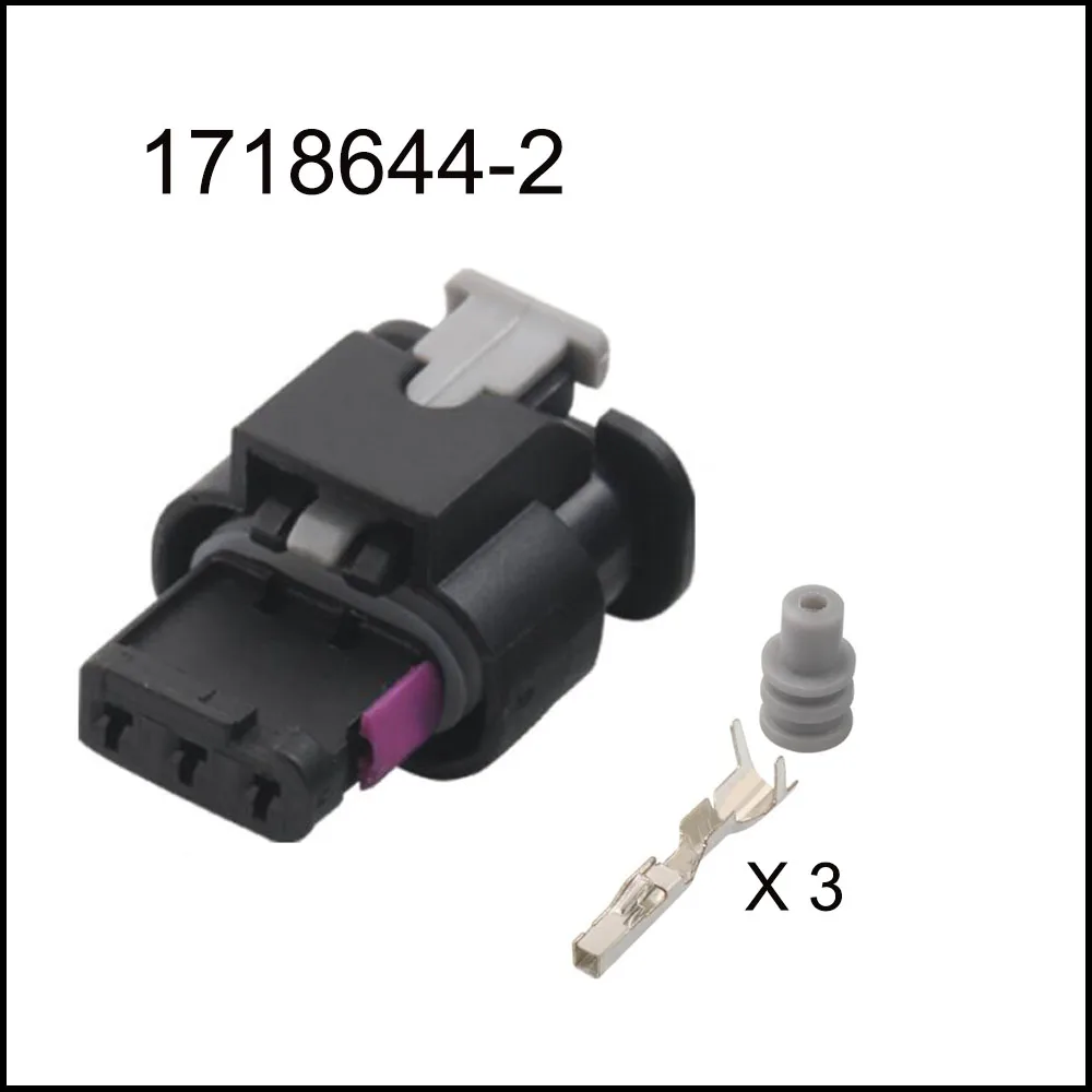 200SET 1718644-2 1488991-1 auto Waterproof cable connector 3 pin automotive famale male Plug socket Includes terminal seal