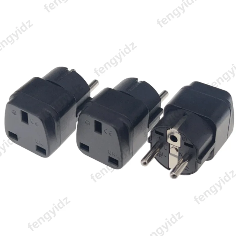 3PCS UK to EU Plug Adapter Euro Travel Adapter Converter England to Germany/Europe Electrical Sockets AC Power Wall Charger