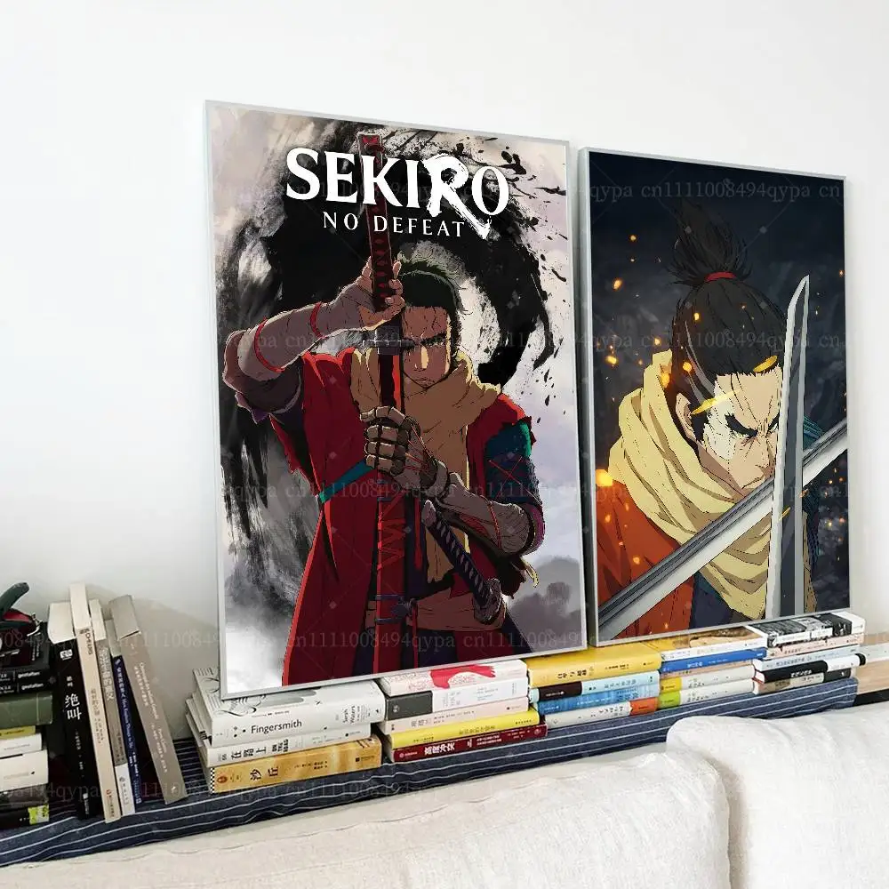S-Sekiro No Defeat Poster Gift for Men Women Fashionista Wall Decor for Living Room  Bedroom Office UNFRAMED Wall Art