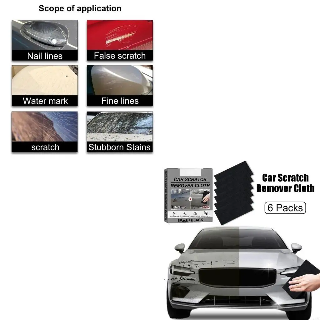 

6pcs Nanos Clate для автомобильной царапины и потертости по ремонту простых и эффективных Sparkles Cloth