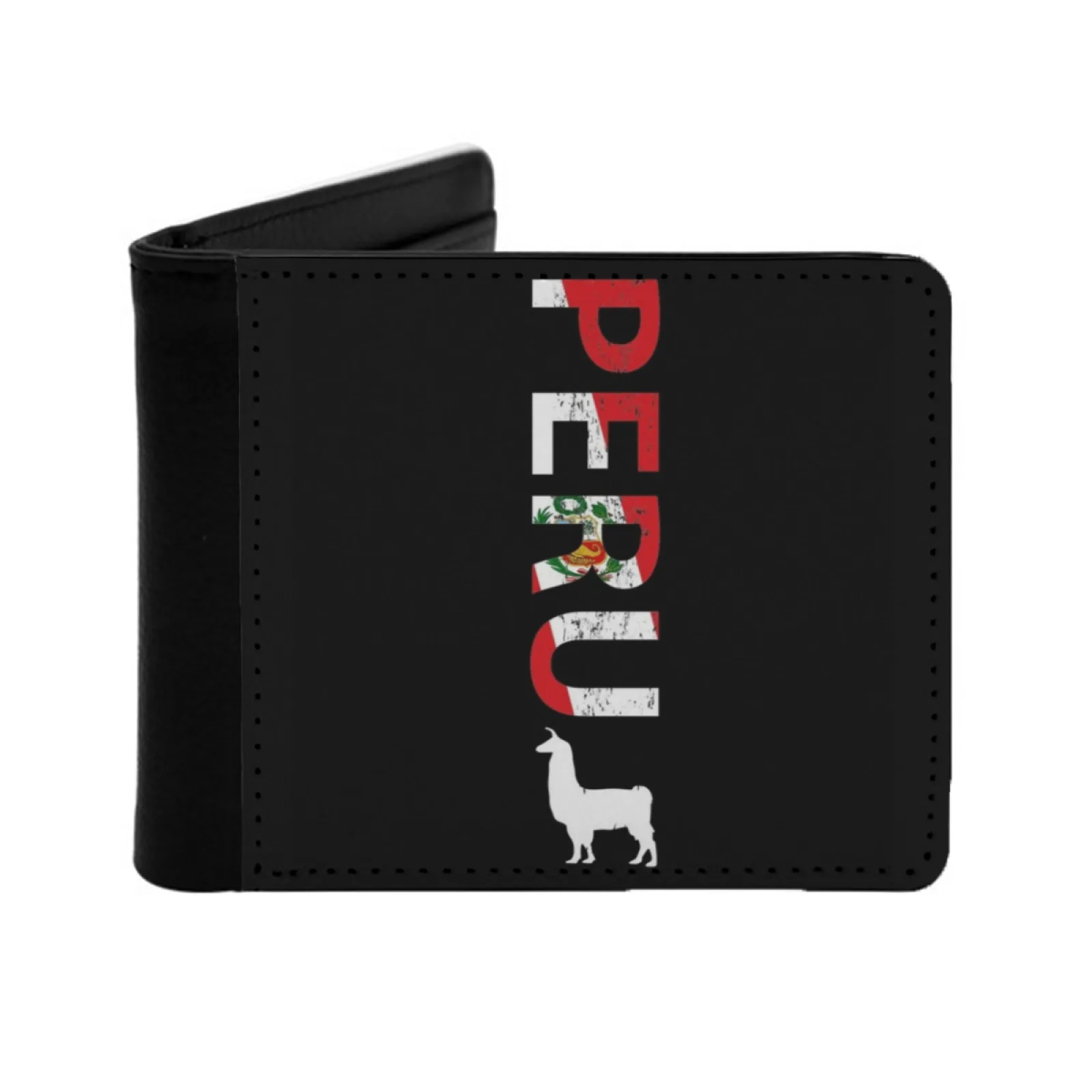 بيرو اللاما تي شيرت بيرو لكرة القدم المحملة جديد طباعة محفظة قصيرة الرجال محافظ حامل بطاقة الائتمان المحافظ إسكودو معطف الأسلحة بيرو