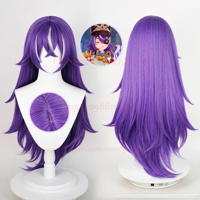 High Quality Fontaine Chevreuse Cosplay Wig Genshin Impact Non Reflective Heat Resistant Synthetic Wig Simulated Scalp Wigs