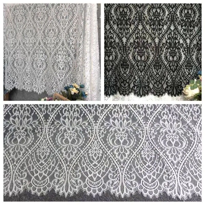 3メートル厚のヨーロピアンスタイルのアイラッシュレースdiyウェディングドレス、ドレス、スカート、ホームテキスタイル装飾生地