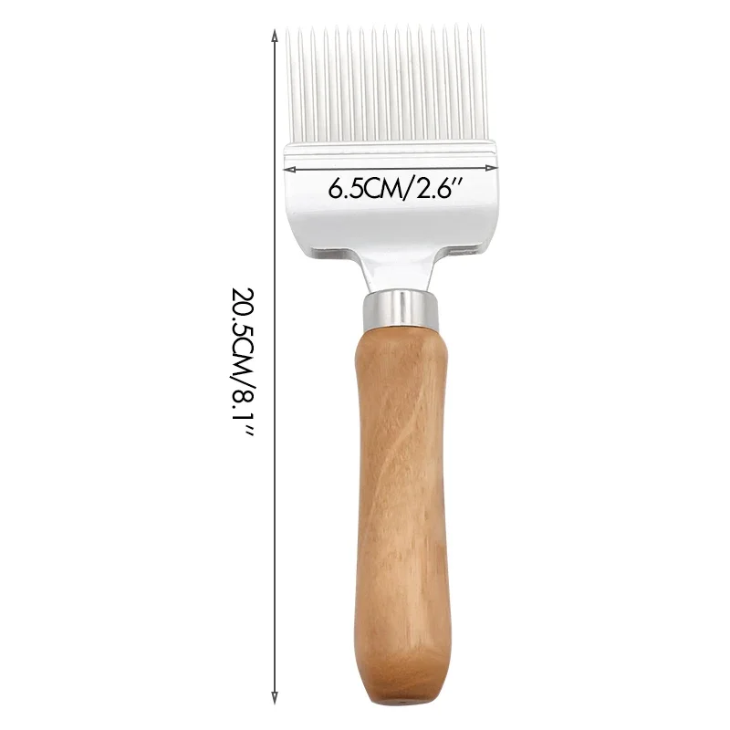 Beekeeper Honey Cutter Wooden Handle Comb 17-Pin Honey Knife Cut Uncapping Forks Beehive Beekeeping Equipment Accessories