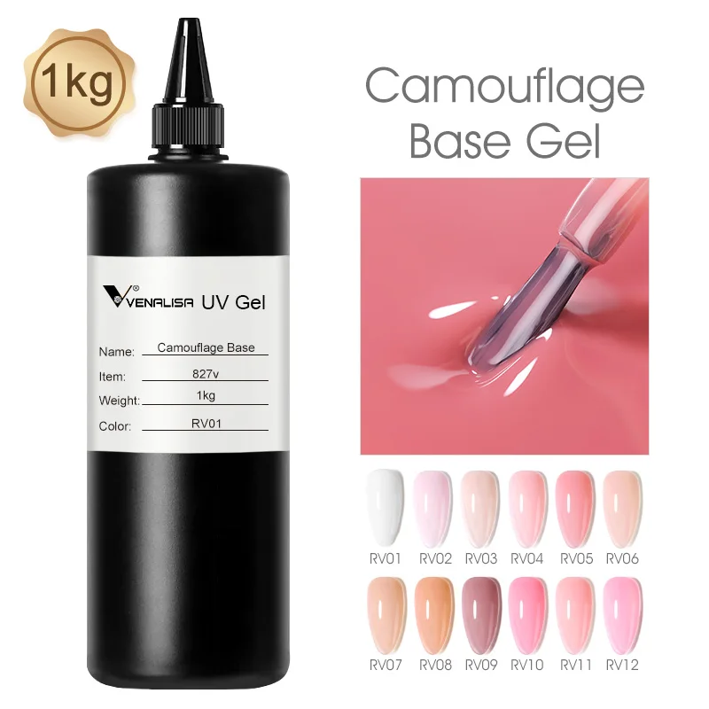 #1004 Ven alisa Nagel Gel politur Rohmaterial Gelee Nude Pink 1l UV-LED-Gel Nachfüll gel Diamant Long Wear Top Coat Gel einweichen – Detail 15