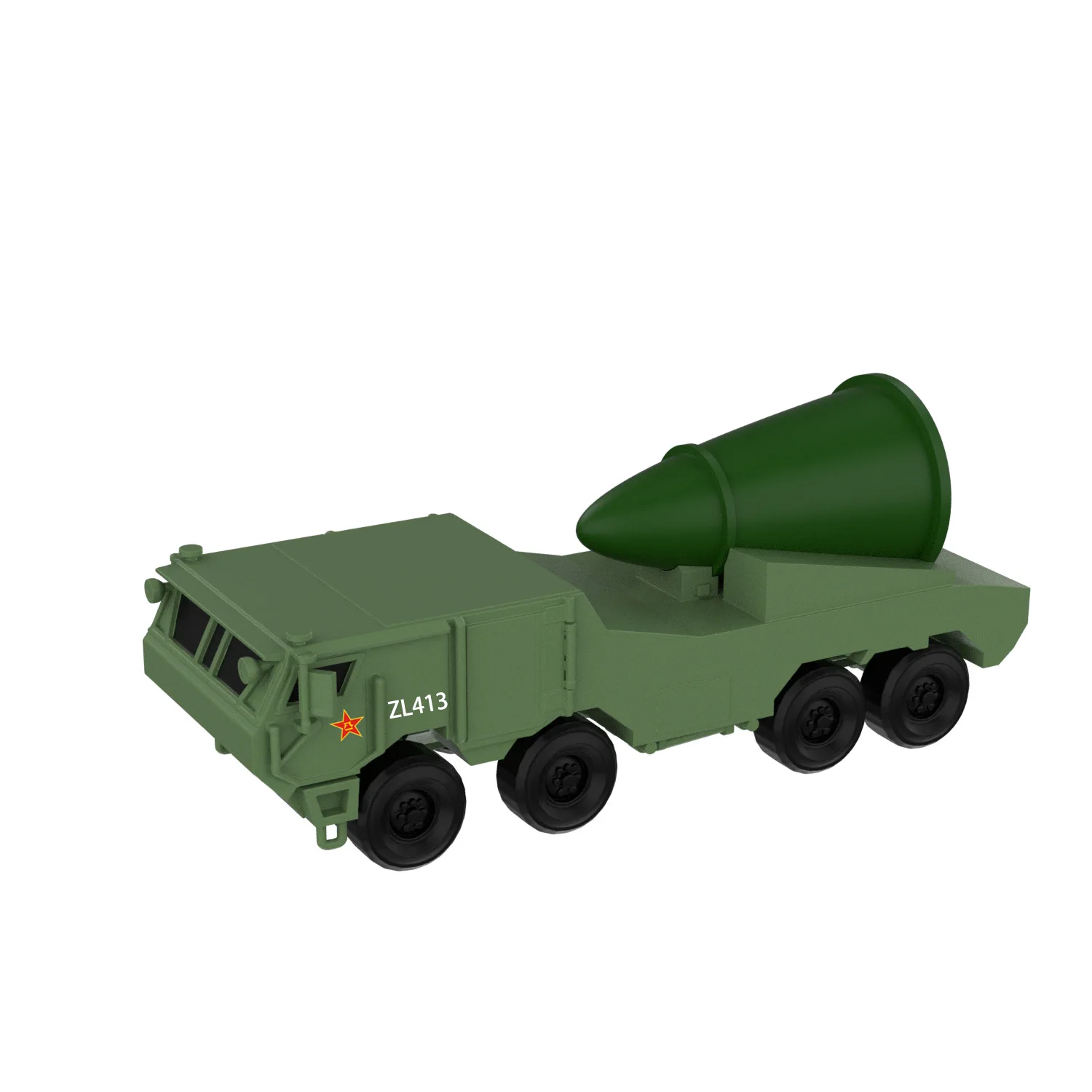 9.3 Wojskowa Parada DF-5C Pancerna Rakietownica DF-61 Figurka Akcji Rakietowa Wyrzutnia Strategiczna Interkontynentalna na Płynny Paliwo Model Drukowany w 3D Zabawka