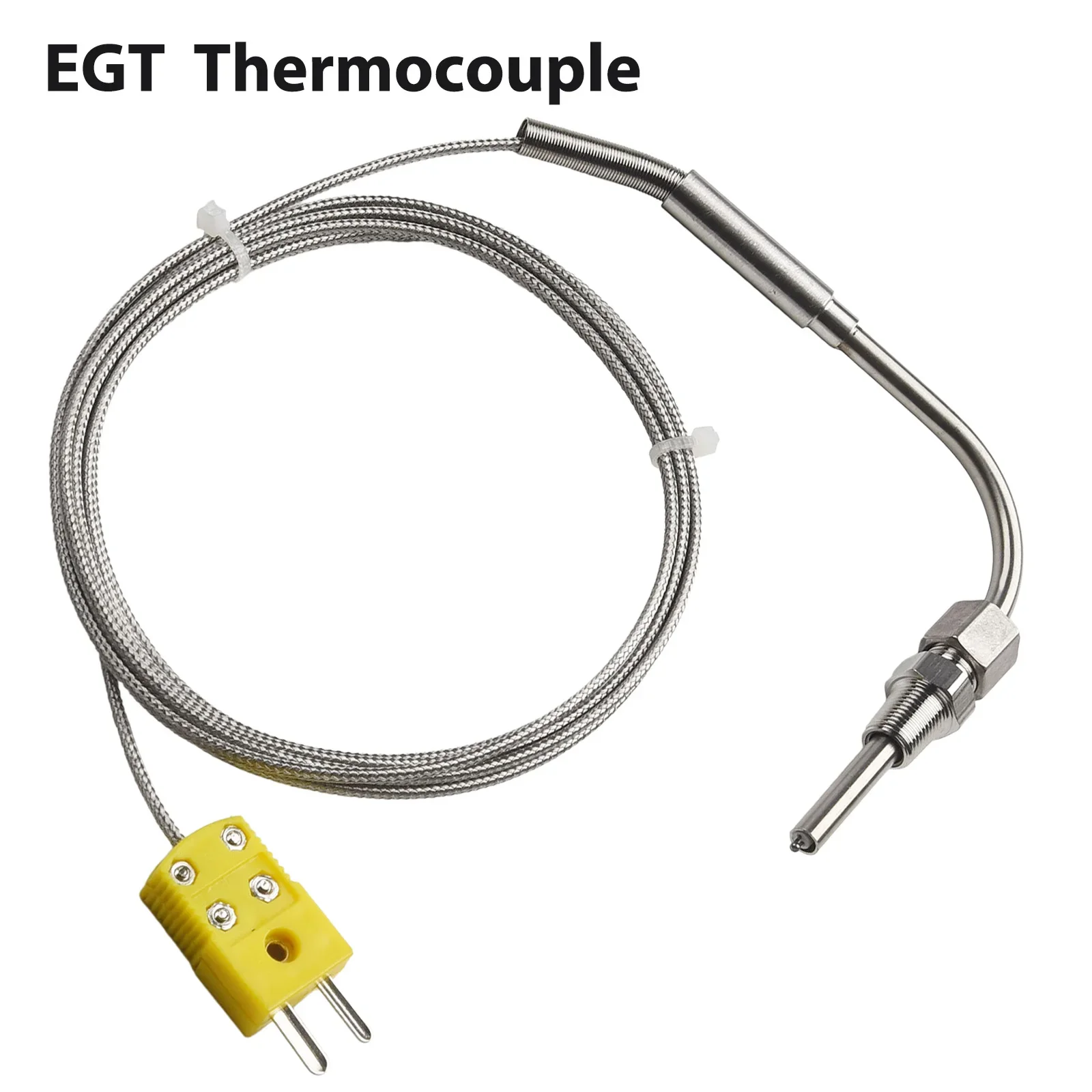 1pc EGT K-Type Thermocouple Temperature Controller Tools 0-1250°C Exhaust Gas Temp Sensor Probe Connector With Exposed Tip