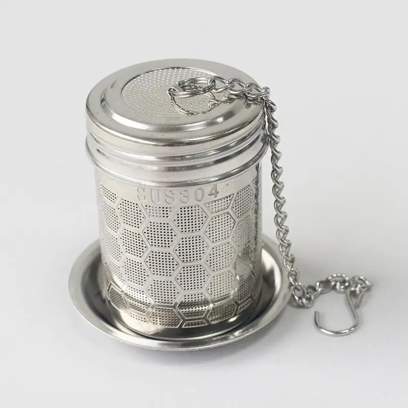Loose Tea Infuser 304 Stainless Steel Ultra-Fine Mesh Tea Steeper With Hook Chain Tea Diffuser Tea Accessories For Black Tea