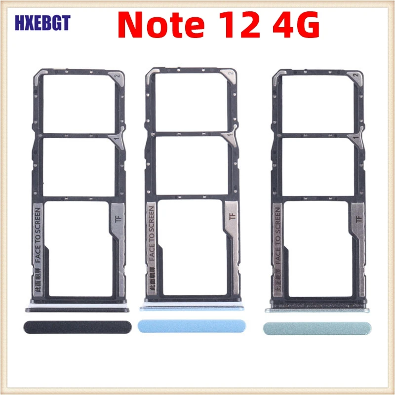 For Xiaomi Redmi Note 12 4G Dual Sim Tray  SD Memory  Card Tray Holder Sim Slot Holder Replacement Parts