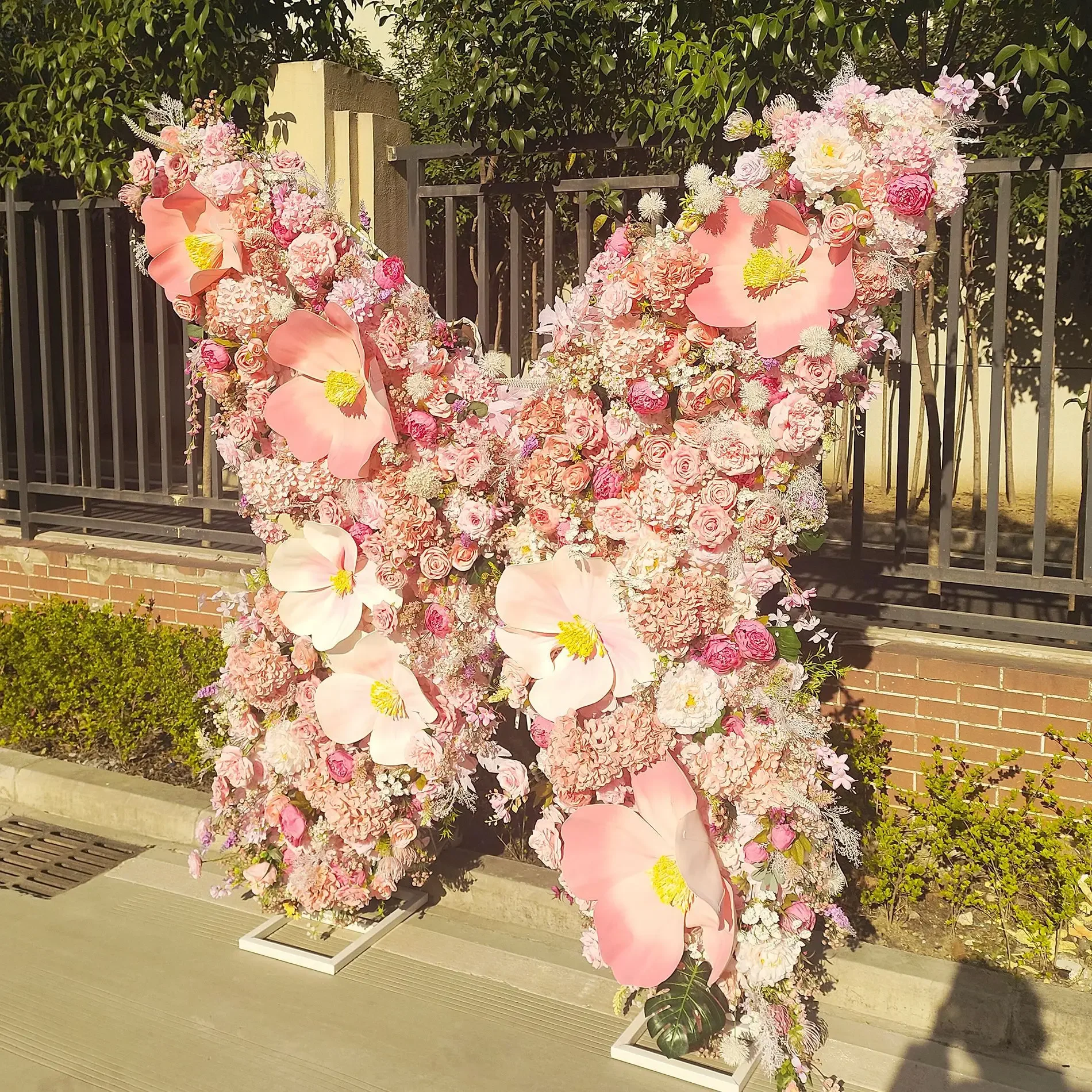 Butterfly Arch Decorative Floral Background Wall