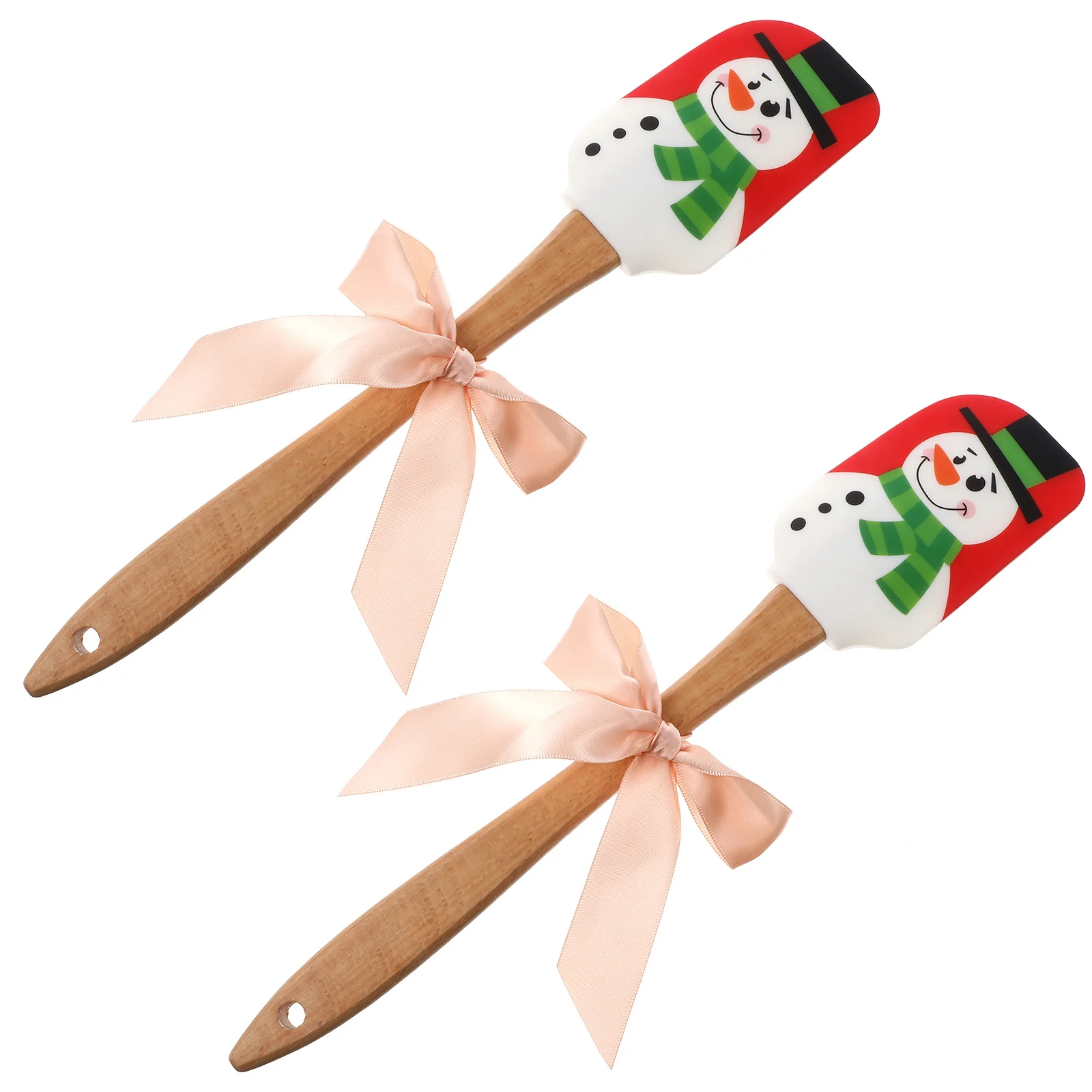 

2 Pcs Dough Scraper Christmas Baking Cake Utensil Decorating Supplies Spatula Tools