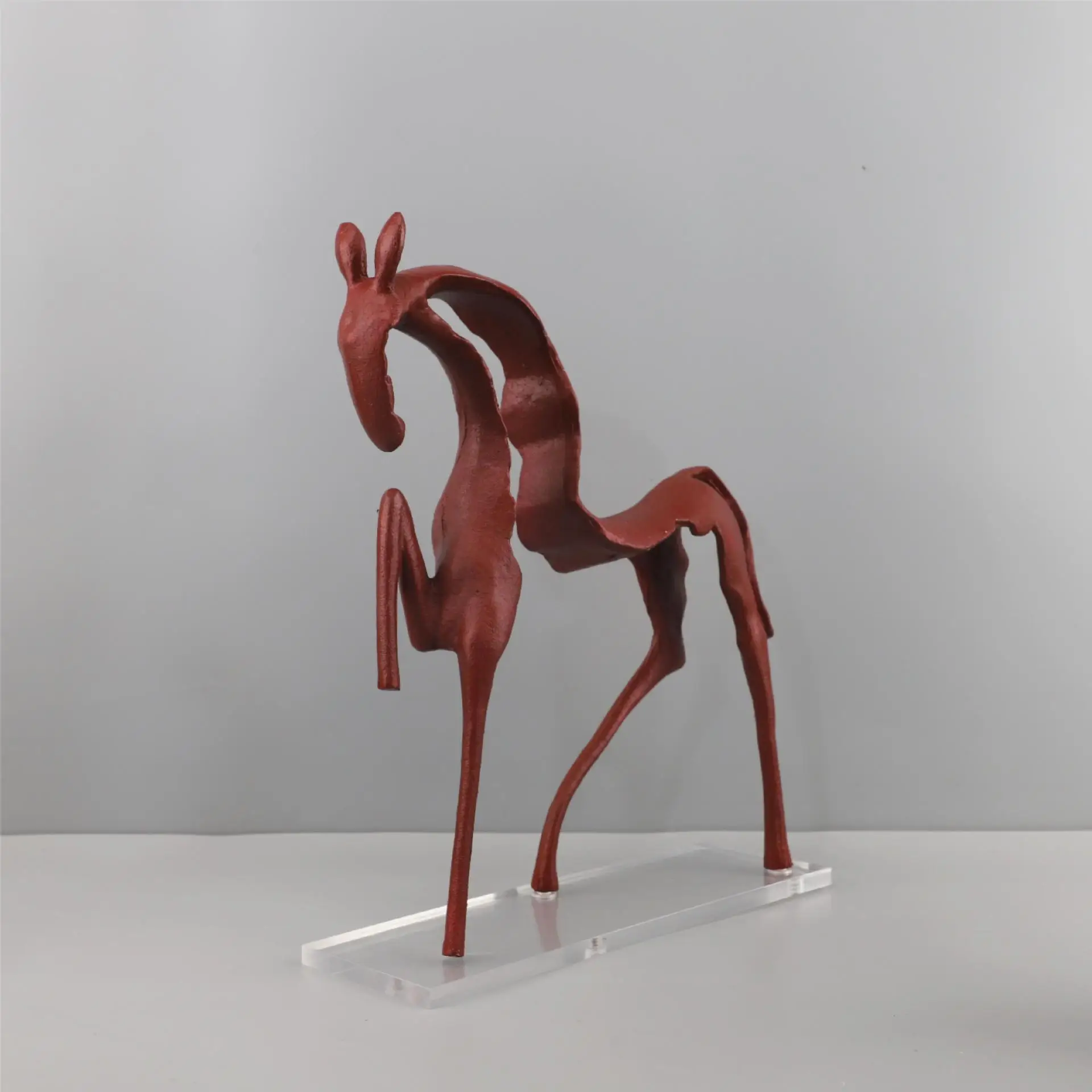Cast iron horse desktop art ornament living room study wine cabinet TV cabinet entrance coffee table home decoration