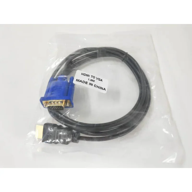 1.8M/3M HDMI-compatible Cable To VGA 1080P HD with Audio Adapter Cable VGA Cable Dropshipping Plug Non-slip Desig Anti-wear