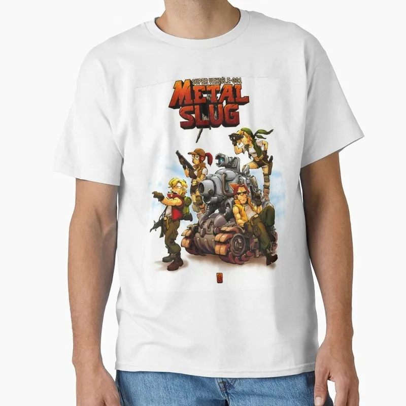 Metal Slug Game T Shirt 0731 Vintage Arcade Graphic Tee Retro Military Action Shooter printed Short