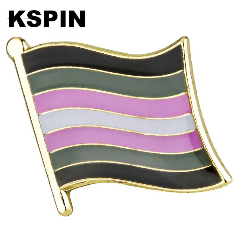 Pin de insignia de bandera de arco iris LGBT para mujer, broche de solapa de progreso, pines de Orgullo Gay lésbico, bolsa de ropa, solapa de