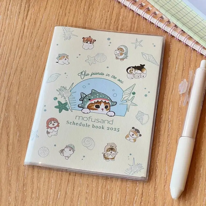 2025 Mofusand Handbook Planning Agenda Book Ins High Color Value A6 Color Interior Notebook Diary Book Anime Plush Toy