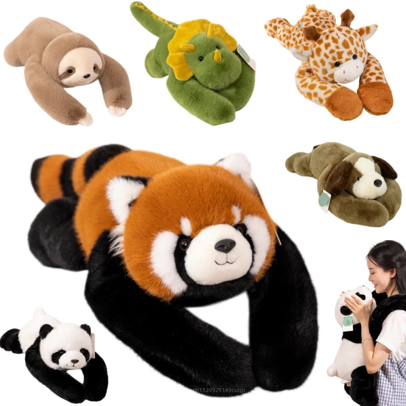30-65cm Kawaii High Quality Wholesale Animal Plush Doll Pillow Soft Long Arm Raccoon Dinosaur Sloth Panda Plush Toy Home Decor